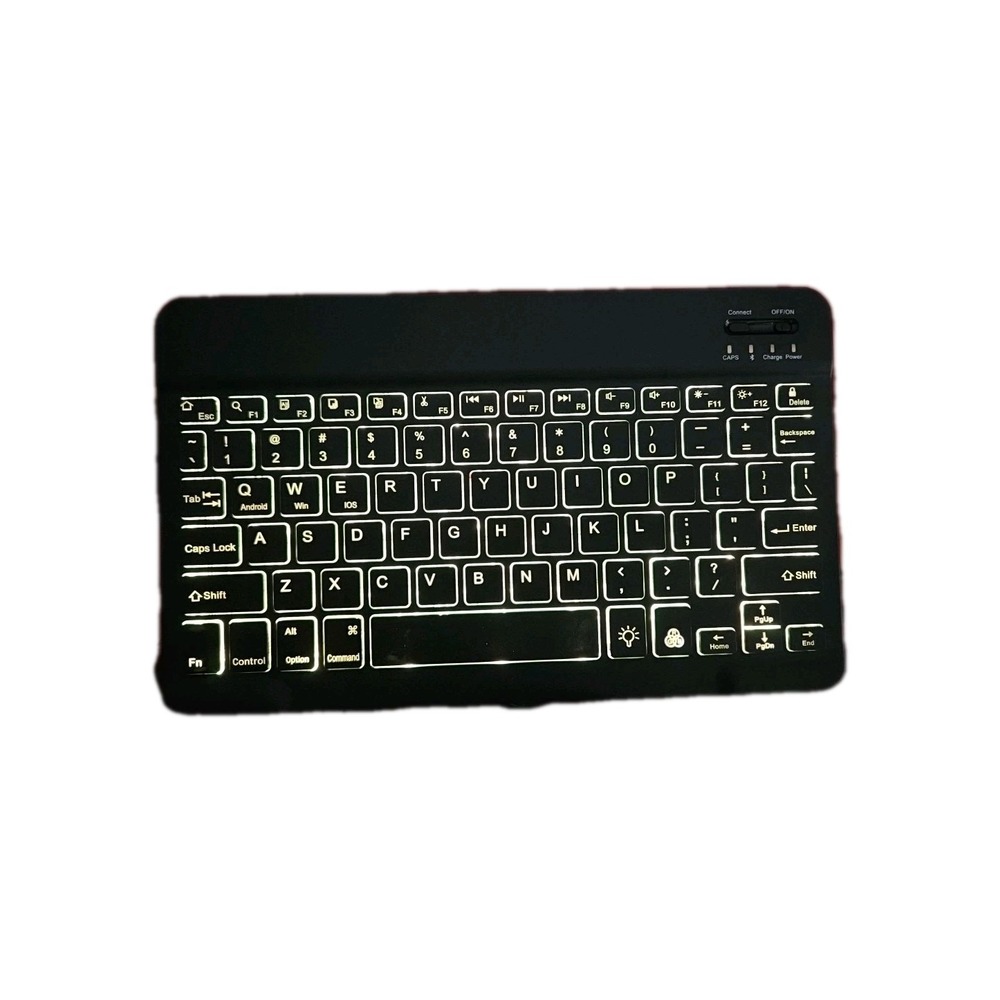 US Backlit Bluetooth Keyboard Touchpad Mouse for Android IOS Tablet iPads TESTED